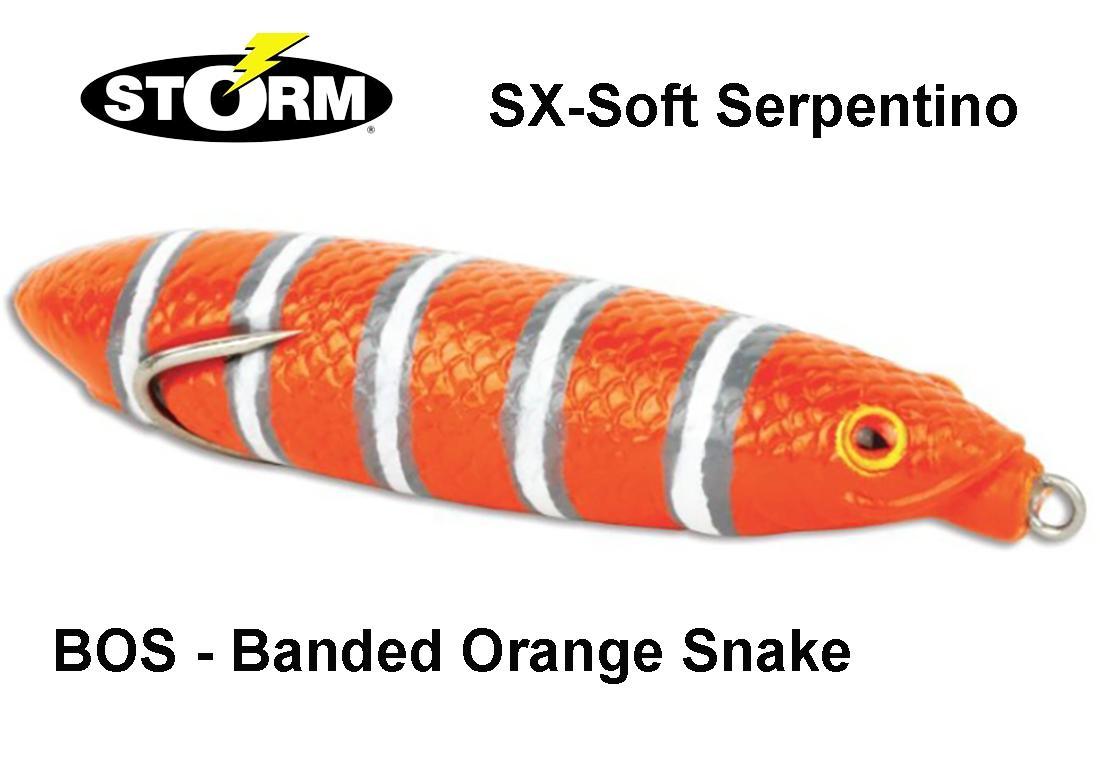 Vobleris Storm SX-Soft Serpentino Banded Orange Snake 9 cm