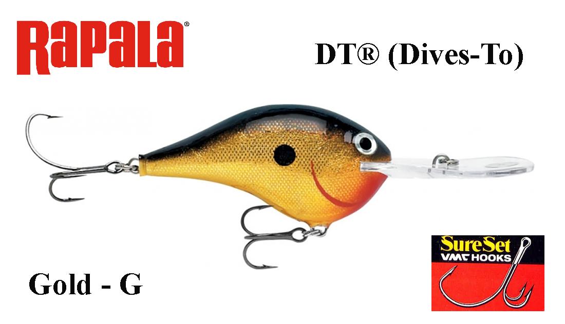 Rapala DT(Dives-To) vobleris DTSS14G Gold 7 cm