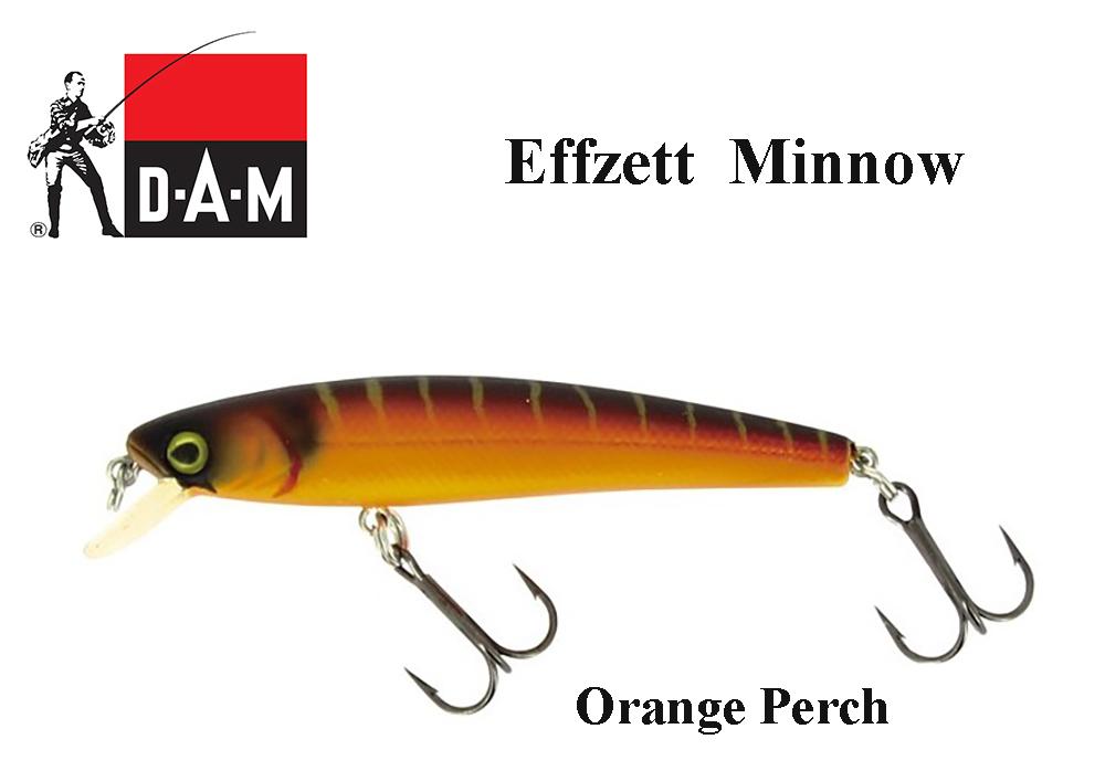 Vobleris DAM Effzett Minnow Orange Perch 7.5 cm