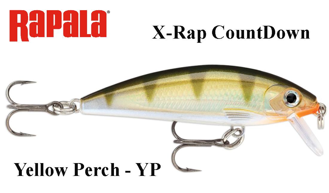 Rapala vobleris X-Rap CountDown XRCD Yellow Perch YP 5 cm