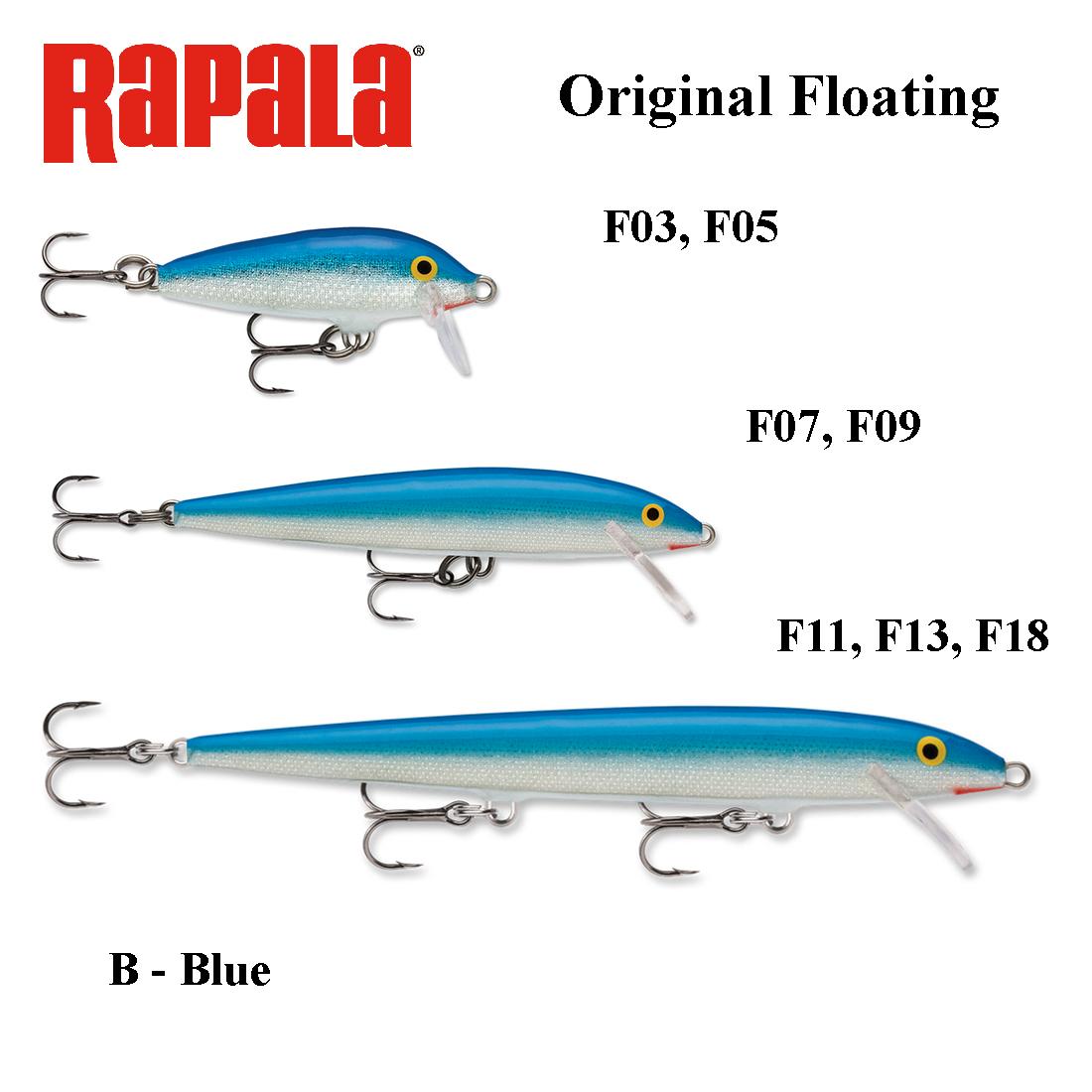 Vobleris Rapala Original Floating B - Blue 9 cm