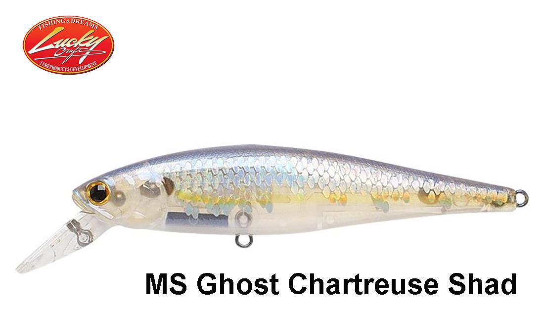 Vobleris Lucky Craft Pointer SP Suspending Jerkbait MS Ghost Chartreuse Shad 7.8 cm