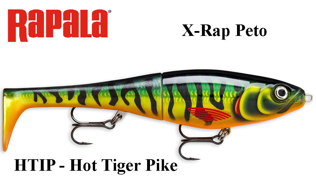Vobleris Rapala X-Rap Peto HTIP - Hot Tiger Pike 20 cm
