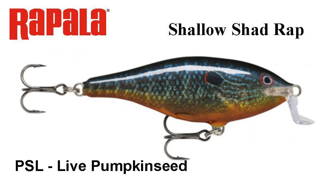 Vobleris Rapala Shallow Shad Rap Live Pumpkinseed 7 cm