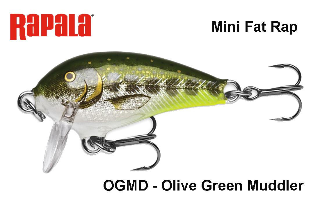 Vobleris Rapala Mini Fat Rap MFR03OGMD Olive Green Muddler 3 cm
