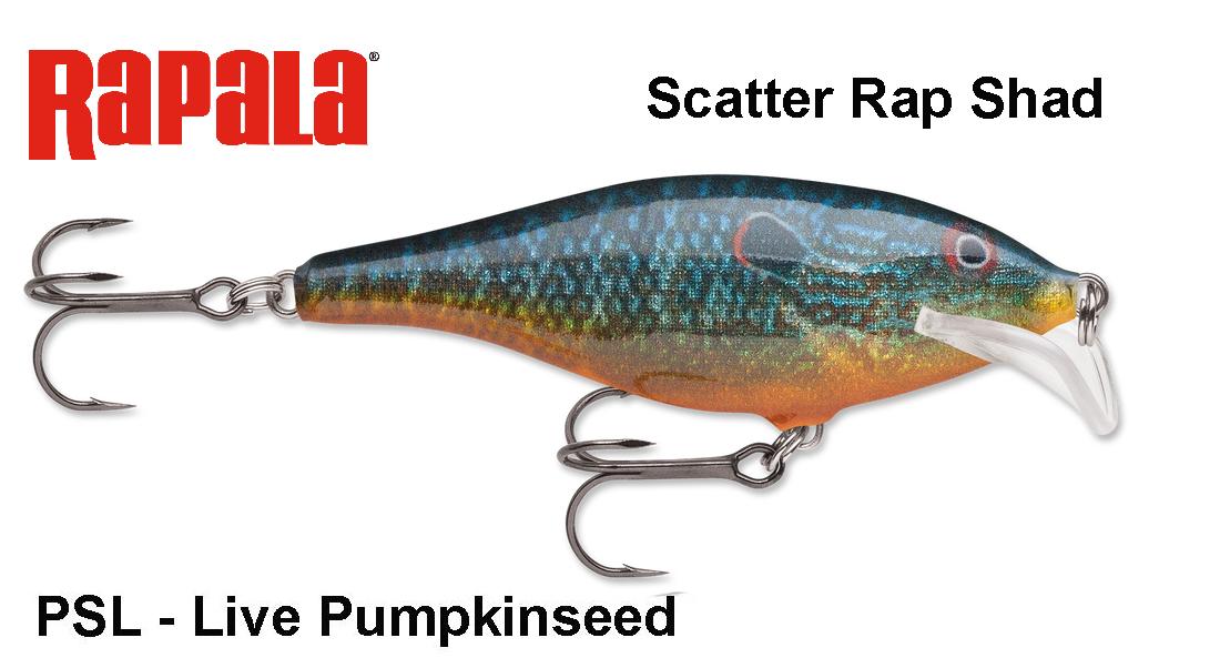 Vobleris Rapala Scatter Rap Shad Live Pumpkinseed 7 cm