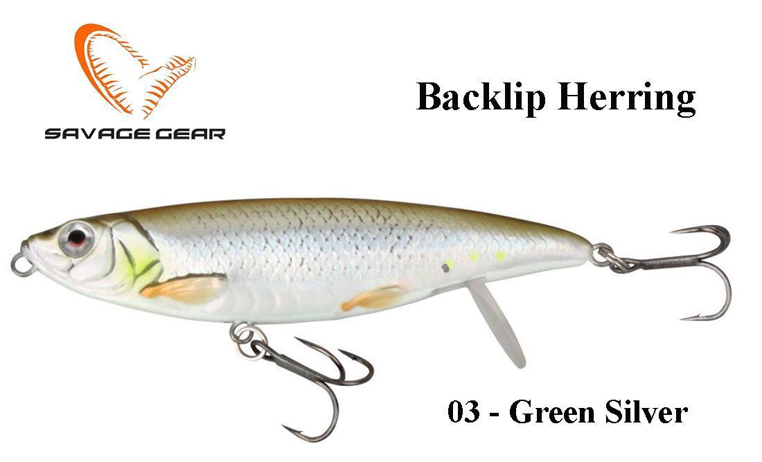 Vobleris Savage Gear 3D Backlip Herring Green Silver 13.5 cm