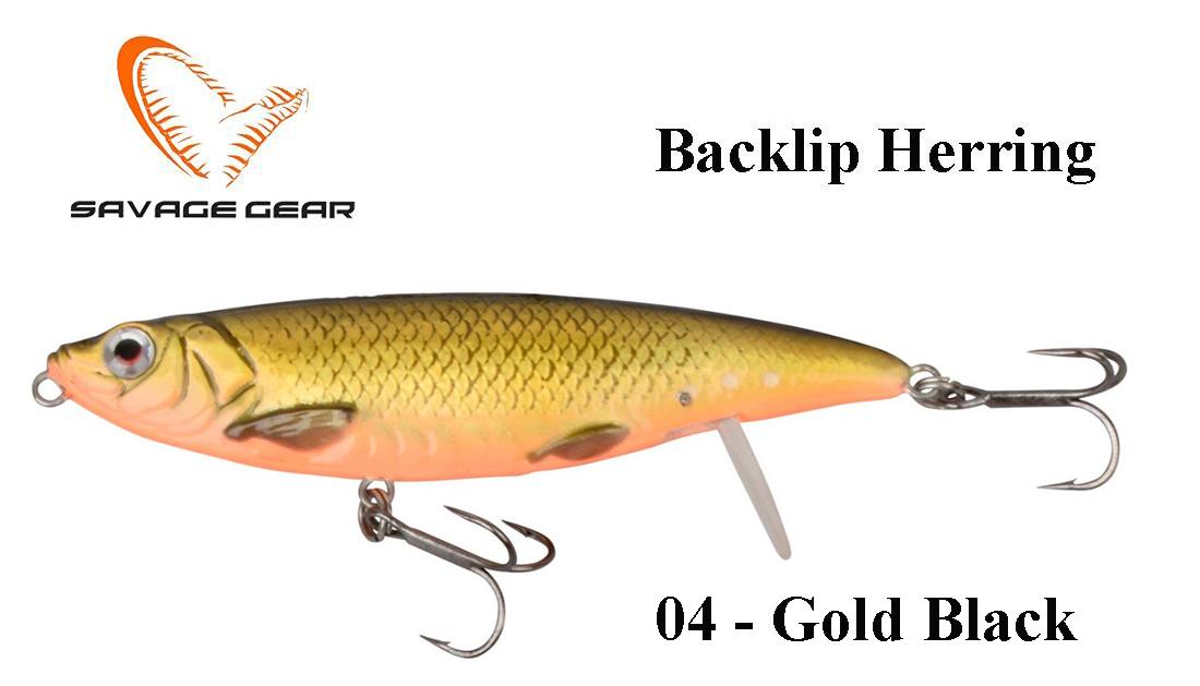Vobleris Savage Gear 3D Backlip Herring Gold Black 10 cm