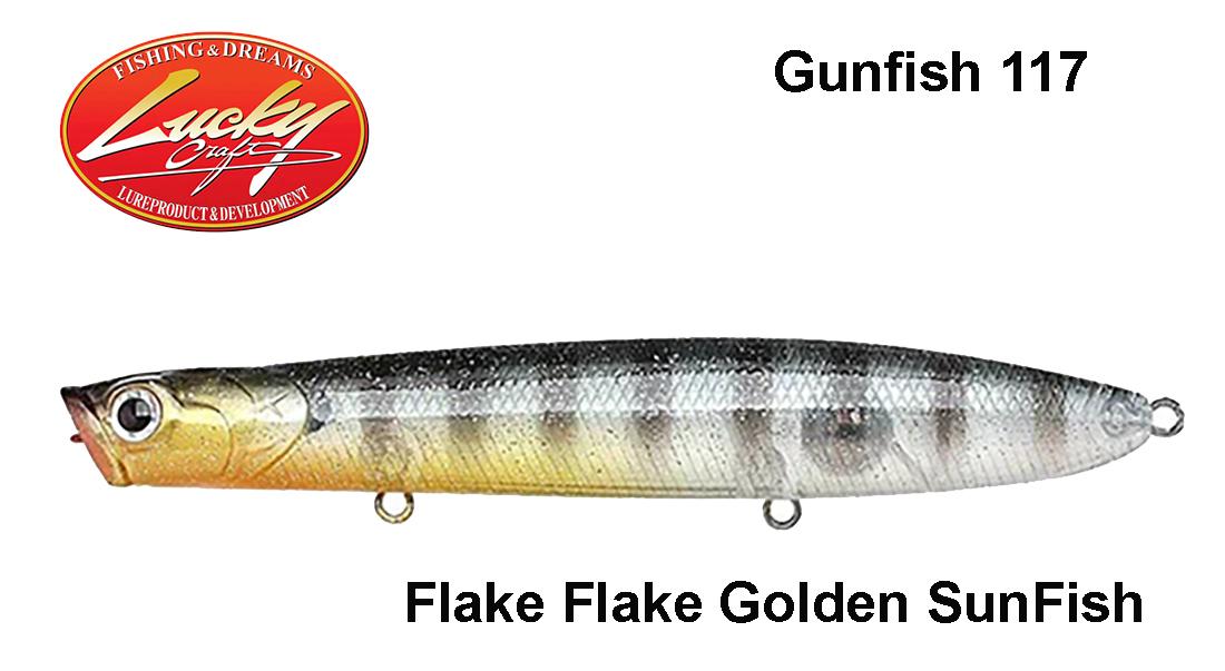 Vobleris Lucky Craft Gunfish 117 Flake Flake Golden Sun Fish 11.7 cm