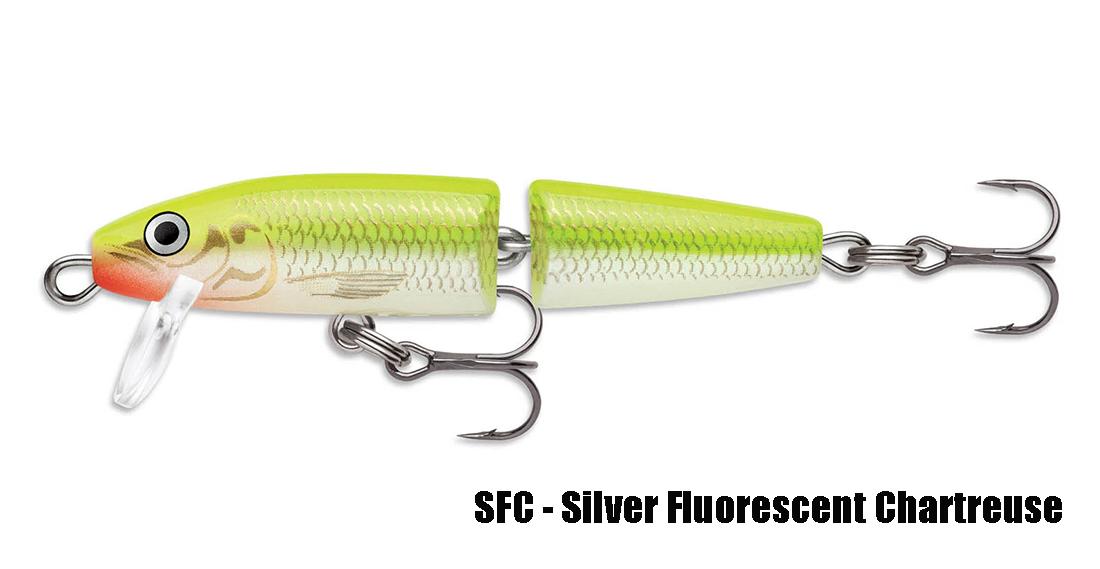 Vobleris Rapala Jointed Floating J05SFC Silver Fluorescent Chartreuse 5,0 cm, 4 g 5 cm