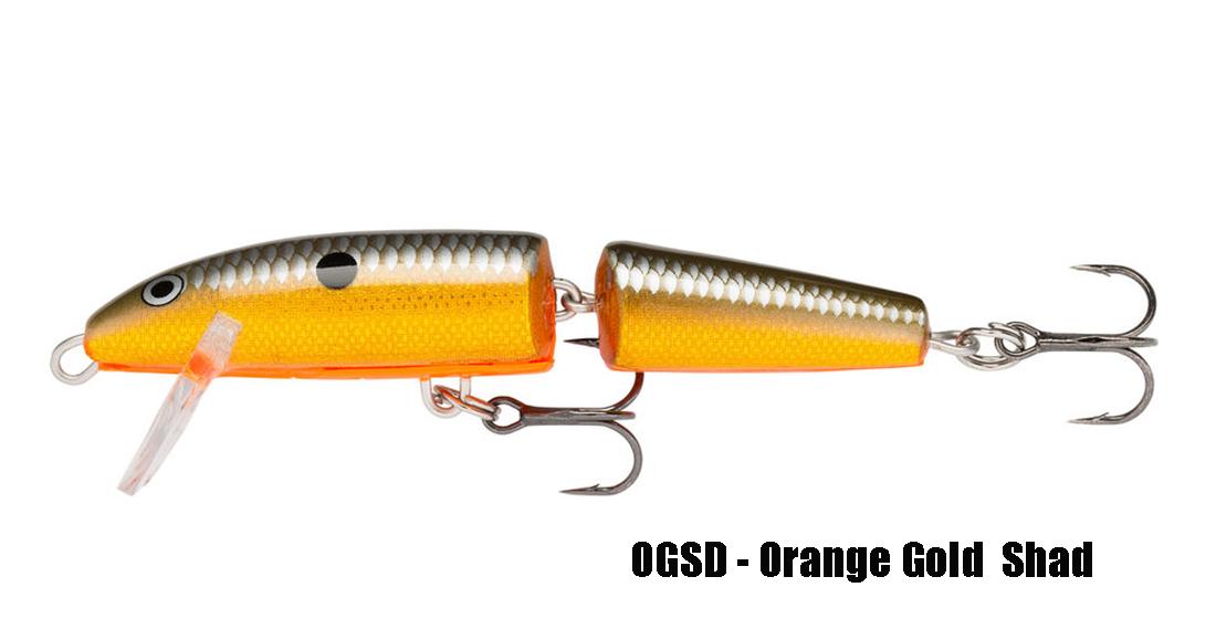 Vobleris Rapala Jointed Floating J09OGSD Orange Gold Shad 9,0 cm, 7 g 9 cm