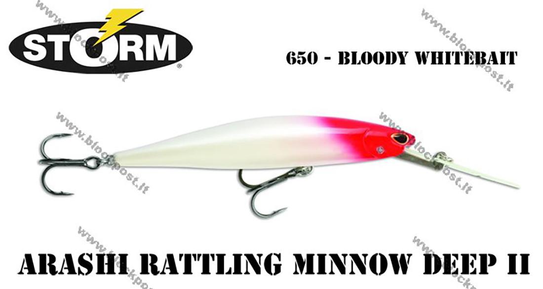 Vobleris STORM Arashi Rattling Minnow Deep Bloody Whitebait 11 cm