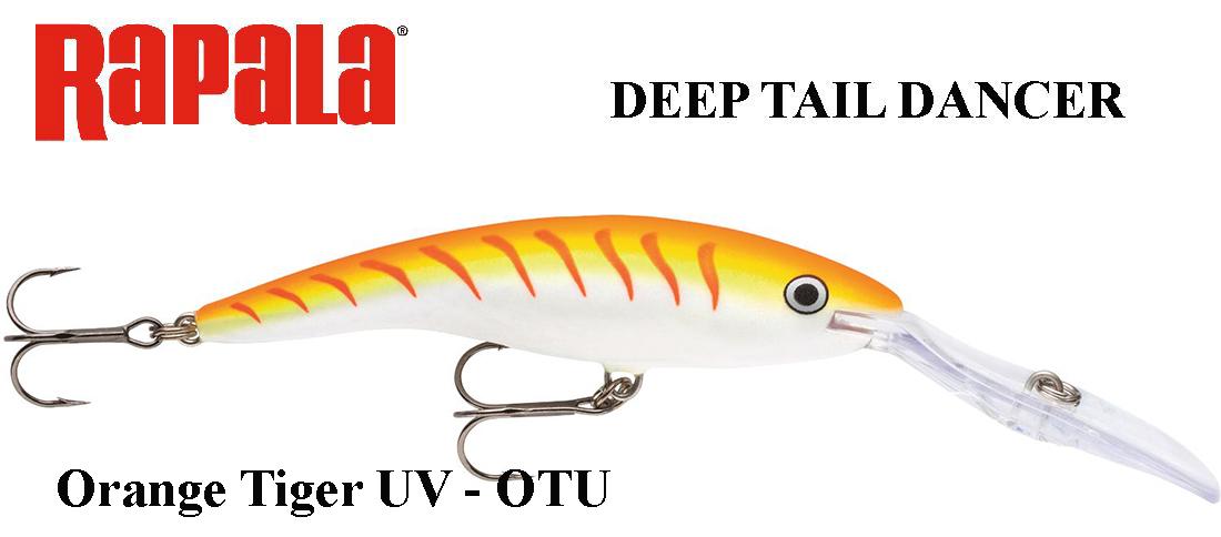 Vobleris Rapala Deep Tail Dancer OTU Orange Tiger UV 9 cm