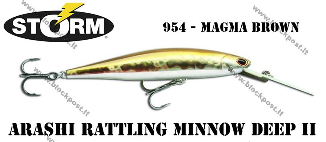 Vobleris STORM Arashi Rattling Minnow Deep Magma Brown 11 cm