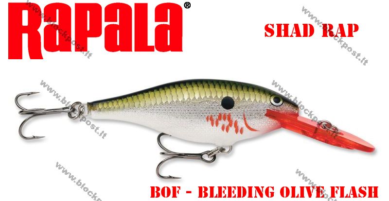 Rapala vobleris Shad Rap BOF 5 cm