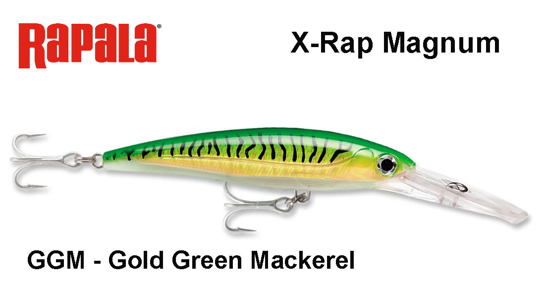 Vobleris Rapala X-Rap Magnum XRMAG Gold Green Mackerel 11 cm