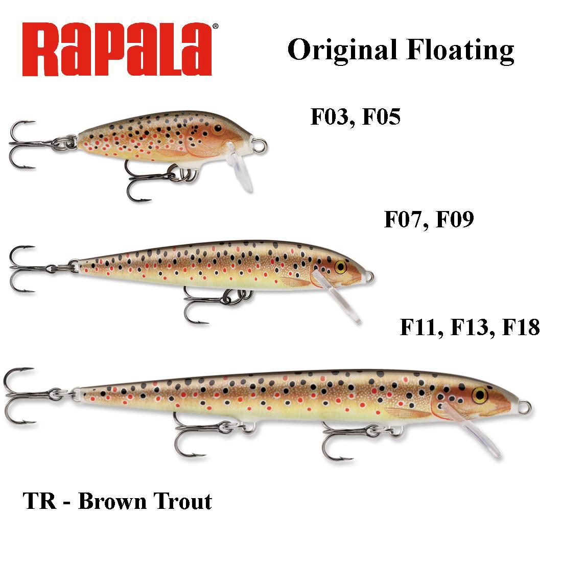 Vobleris Rapala Original Floating TR - Brown Trout 13 cm