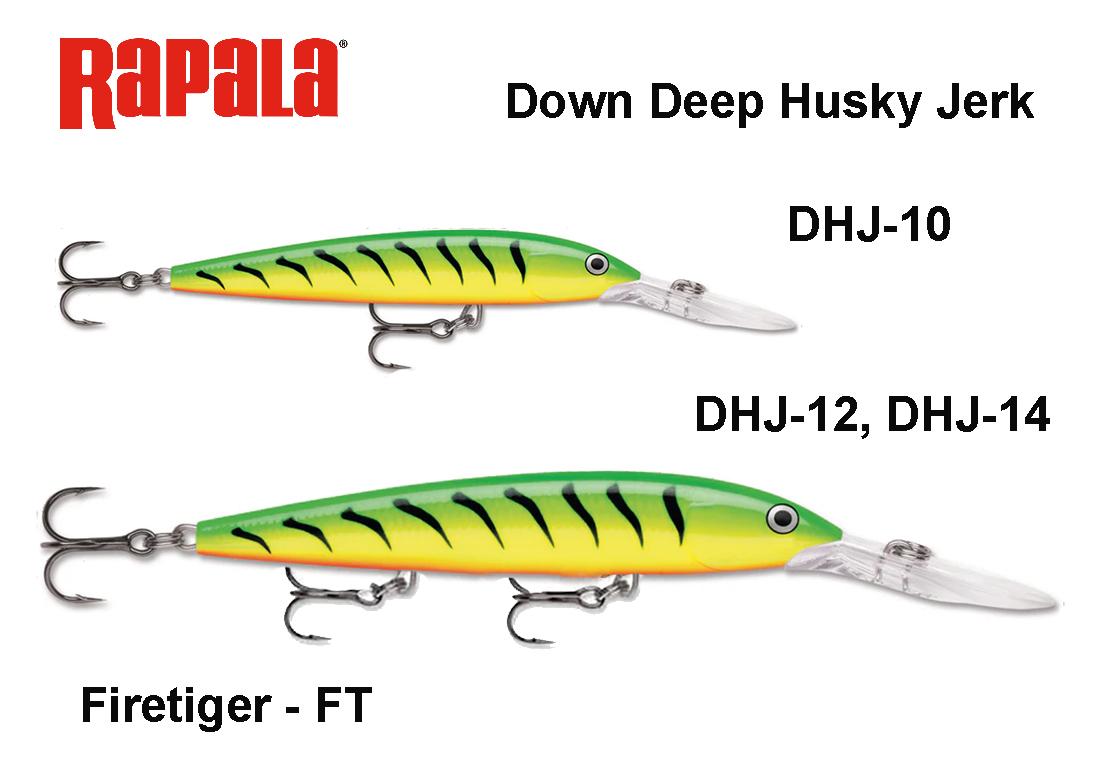 Vobleris Rapala Down Deep Husky Jerk Firetiger FT 10.0 m