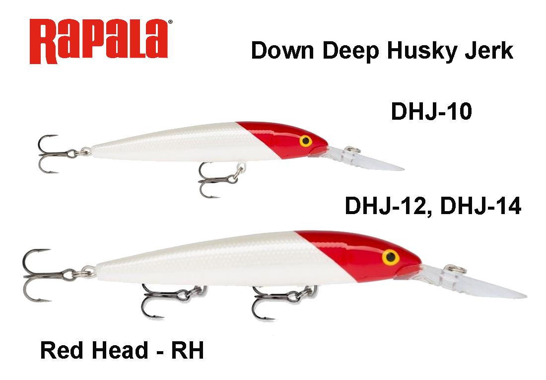 Vobleris Rapala Down Deep Husky Jerk Red Head RH 10.0 m