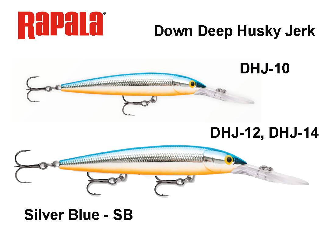 Vobleris Rapala Down Deep Husky Jerk Silver Blue SB 10.0 m
