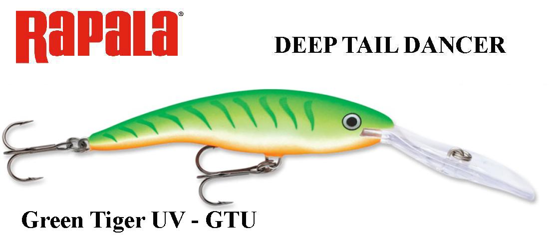 Vobleris Rapala Deep Tail Dancer GTU Green Tiger UV 11 cm