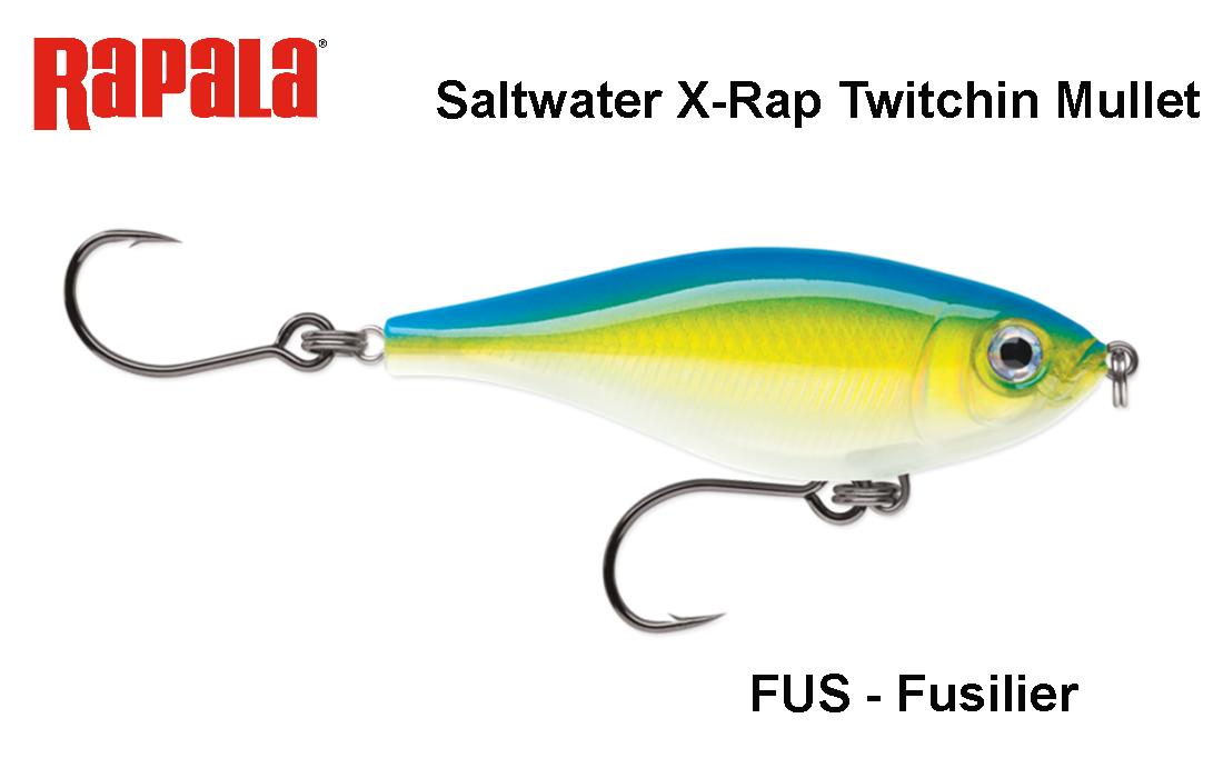 Vobleris Rapala Saltwater X-Rap Twitcnin Mullet SXRTM08FUS Fusilier 8 cm