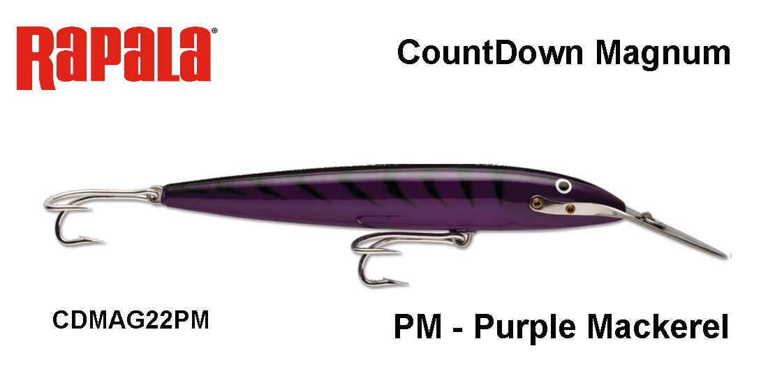 Vobleris Rapala Countdown Magnum CDMAG22PM Purple Mackerel 22 cm