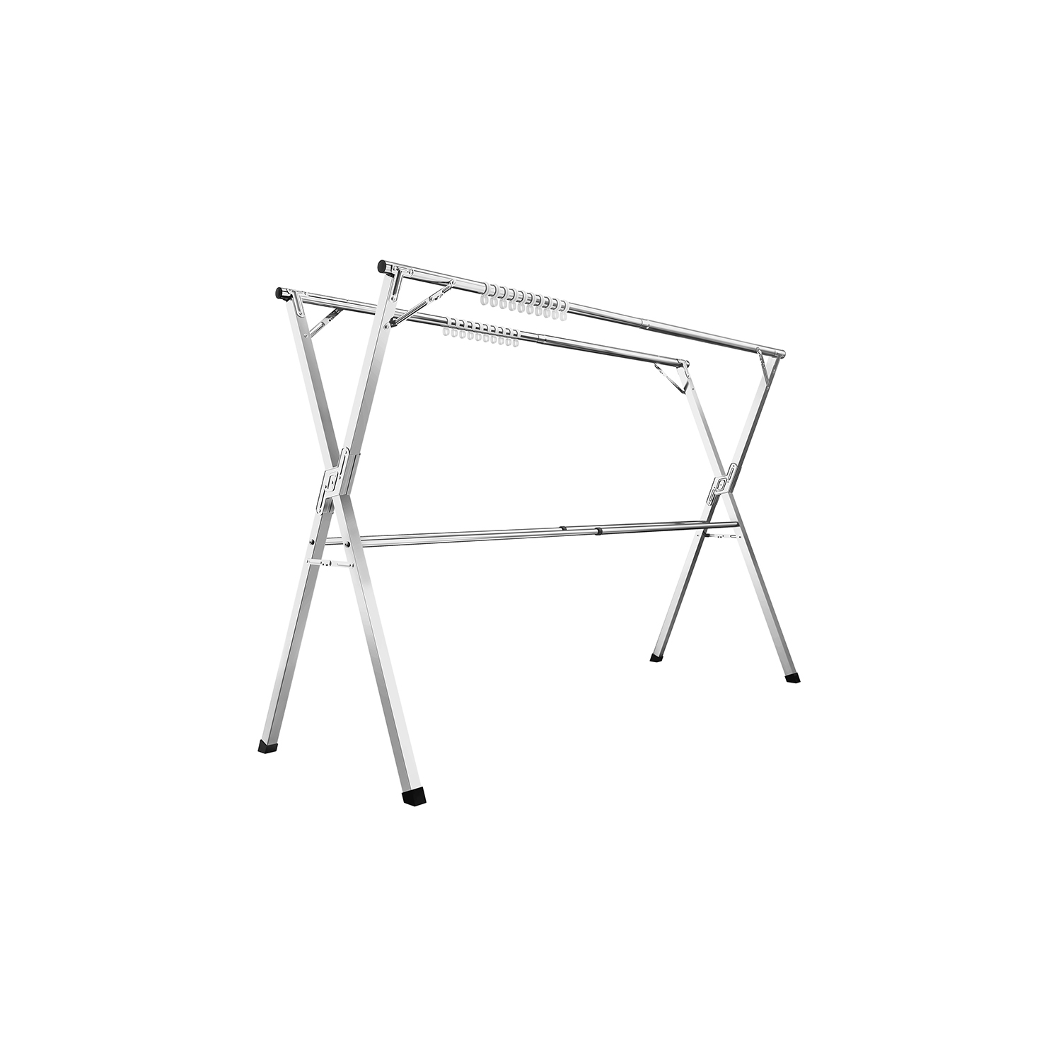 Pastatoma Drabužių kabykla | Lauke ir viduje | 66 x (133-200) x 130 cm | Pilka