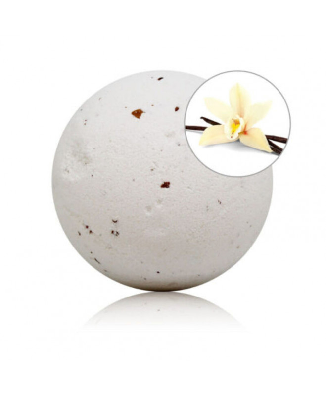 TALOKA - VANILLA SCENTED BATH BOMB WITH ROSE PETALS