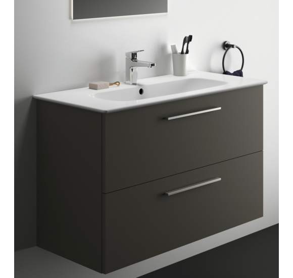 Ideal Standard i.Life A 100x44cm pakabinama vonios spintelė (pasirenkamos spalvos) : Spalva - Ideal Standard Quartz Grey Matt