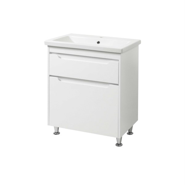 Komplektas spintelės su praustuvų VALENCIA WHITE TNB-2D60cm