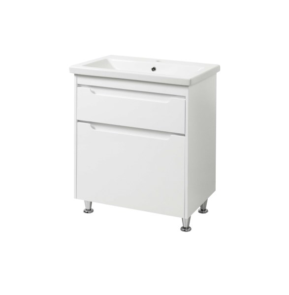 Komplektas spintelės su praustuvų VALENCIA WHITE TNB-2D70cm