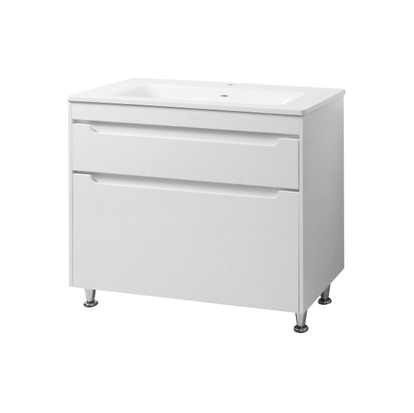 Komplektas spintelės su praustuvų VALENCIA WHITE TNB-2D100cm