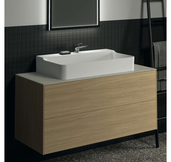 Ideal Standard Conca pakabinama vonios kambario spintelė 120 cm, su 2 stalčiais, šviesaus ąžuolo spalvos : Spalva - Ideal Standard šviesaus ąžuolo