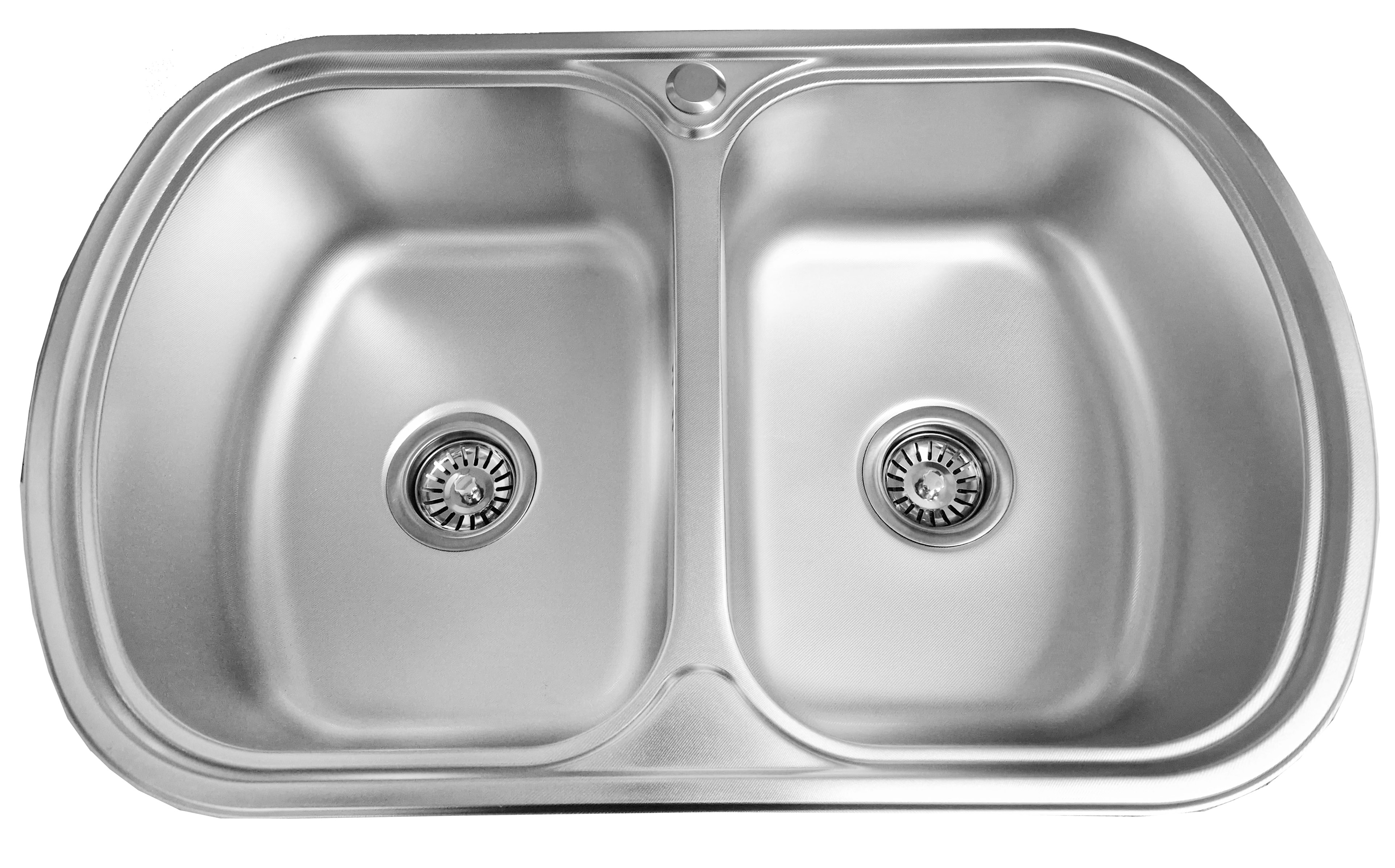 Nerūdijančio plieno plautuvė S7749P 770x490 0.8 DEKOR su sifonu