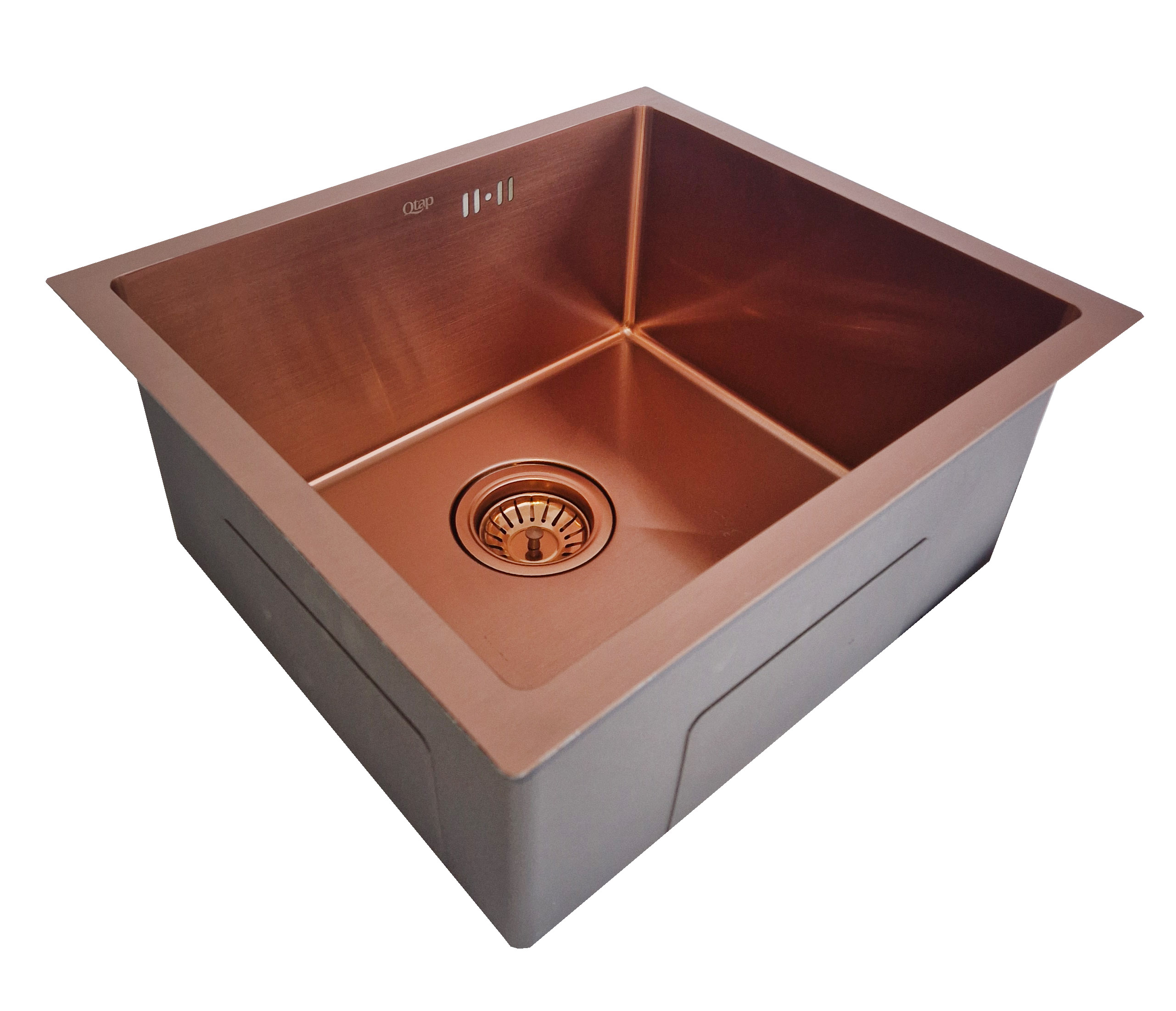 Nerūdijančio plieno plautuvė D4843HC BRONZE su sifonu 1.2 mm