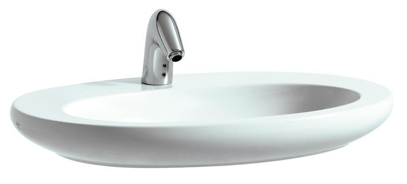 IL BAGNO ALESSI ONE praustuvas-dubuo 75x52 cm, be angos maišyt.su neuždar.d.v.ir keram.d.v.gaubteliu su LCC baltas