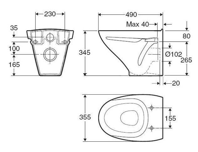 IFO SIGN pakabinamas unitazas 2/4 ltr., baltas