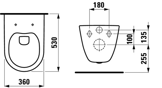 Laufen Pro Rimless Pack unitazo ir Tece potinkinio rėmo ir mygtuko komplektas