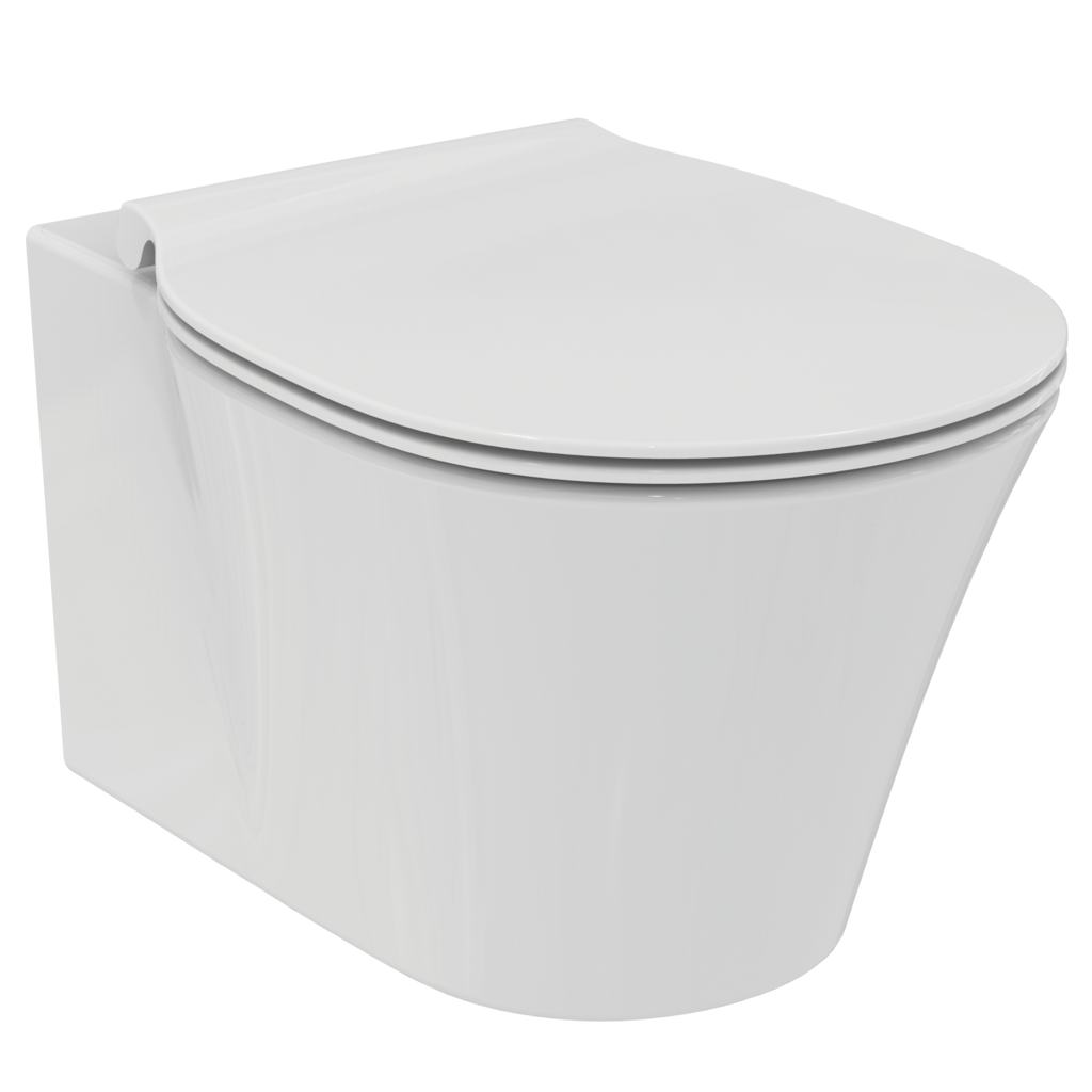WC pakabinamas Ideal Standard Connect, Air Rimless, su paslėptais tvirtinimais