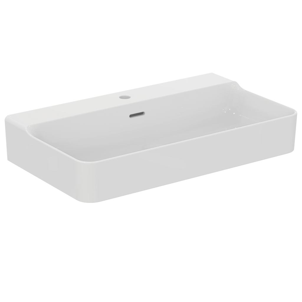 Praustuvas Ideal Standard Conca, su skyle maišytuvui, 800x450, su persipylimu, šlifuota apačia