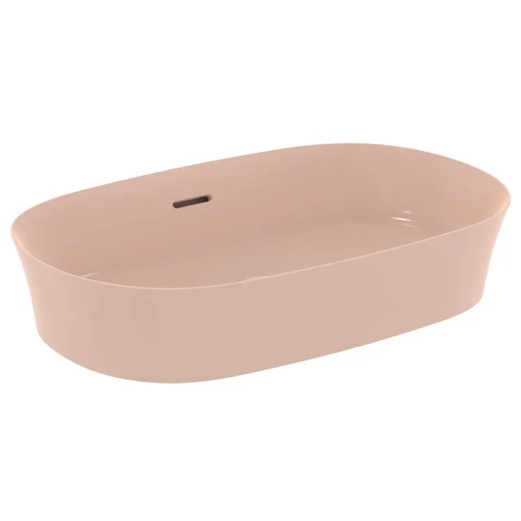 Praustuvas montuojamas ant stalviršio Ideal Standard Ipalyss 60x38 cm, su perlaja, su dugno vožtuvu, Nude