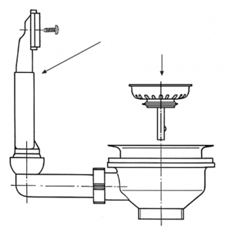 Ventilis FRANKE plautuvės, d 3''1/2, užkemšamas, PXN 611-60