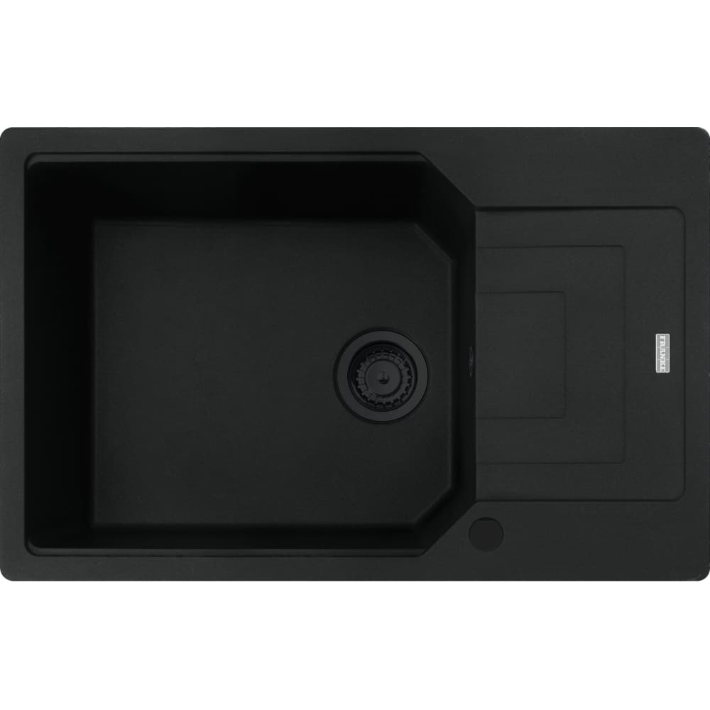 Granitinė plautuvė Franke Urban, UBG 611-78 XL, juoda matinė, juodas ventilis