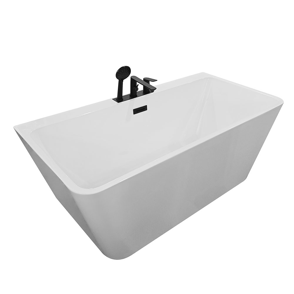 Vonia AMO-1013D 150x75cm su juodu maišytuvu