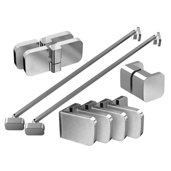 Montavimo rinkinys dušo kabinoms ir sienelėms Ravak Brilliant ir Walk-In, B SET, BSDPS-R 120 chromas