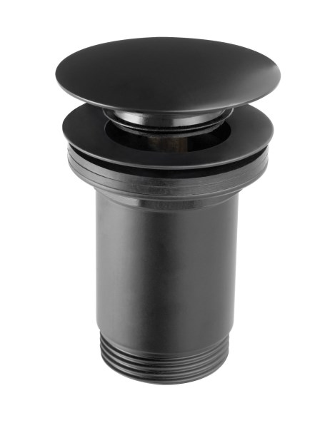 Vožtuvas dugno praustuvui FERRO ROTONDO S285B-BL-B G1 1/4" juodas, paspaudžiamas