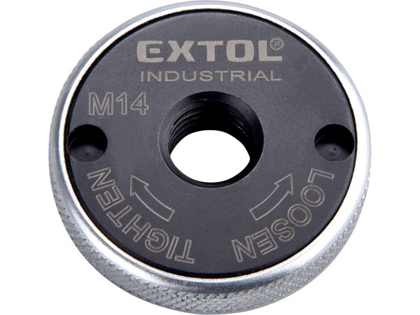 Greito užveržimo veržlė be įrankio kampiniam šlifuokliui. 115-230mm. M14. EXTOL INDUSTRIAL