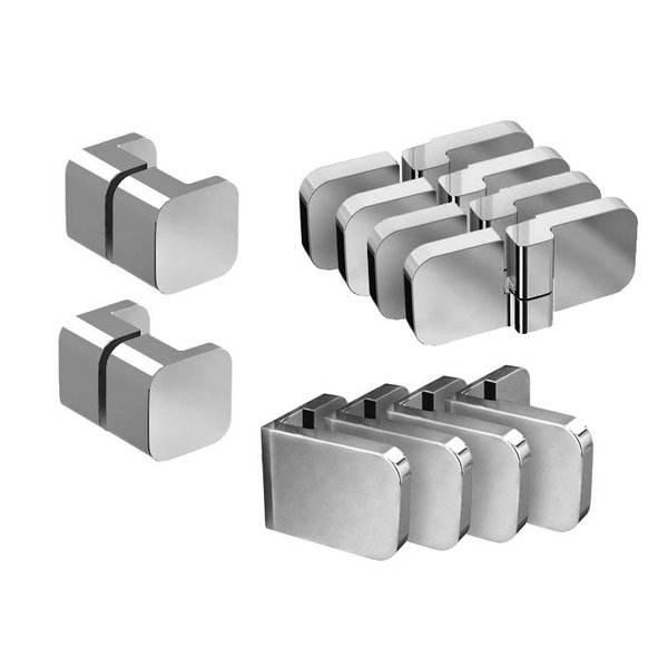 Montavimo rinkinys dušo kabinoms ir sienelėms Ravak Brilliant ir Walk-In, B SET, BSRV4, BSKK4-80, 90 chromas