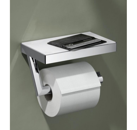 Keuco Reva wc popieriaus laikiklis su lentynelė (pasirenkamos spalvos) : Spalva - Chromas